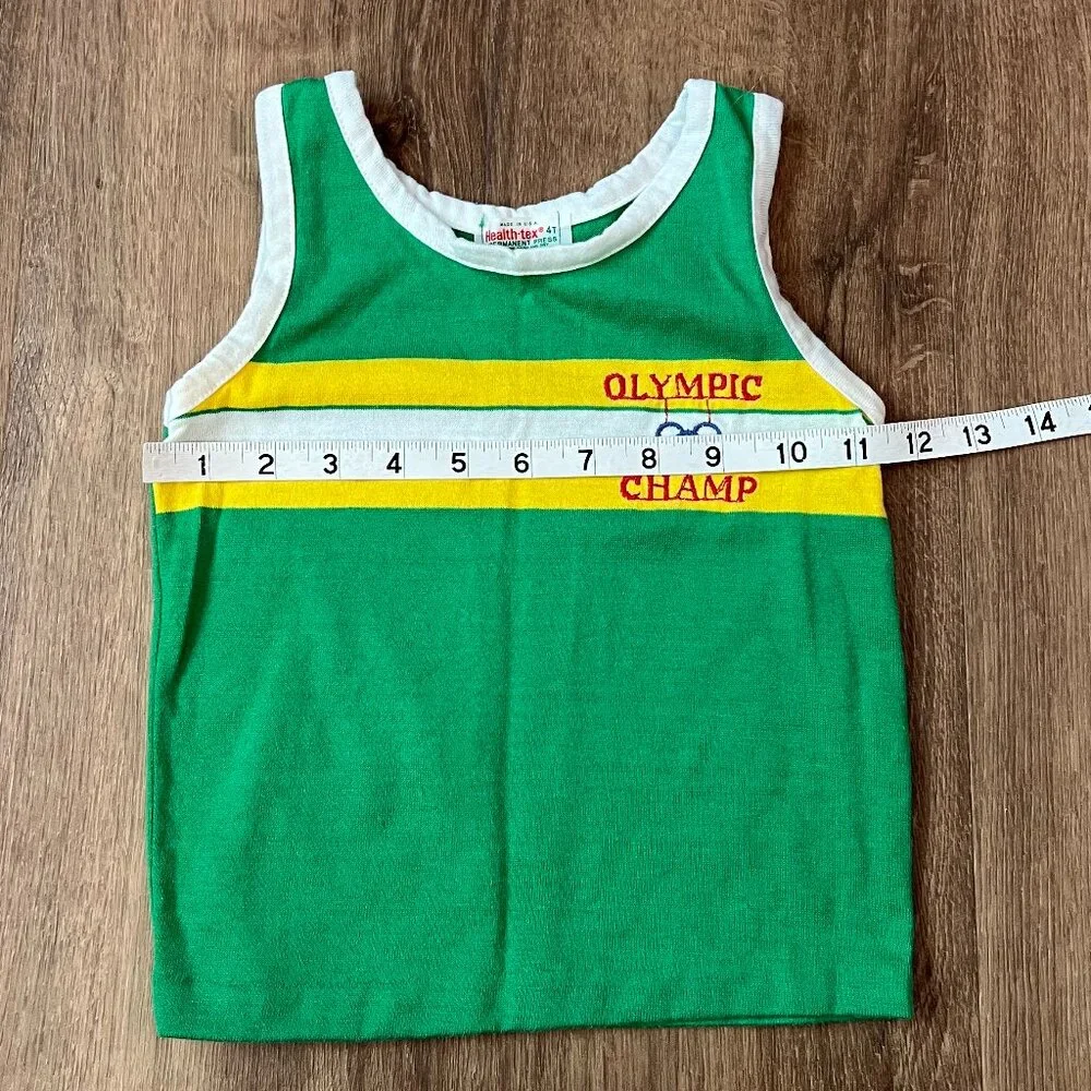 Vintage Health-Tex Olympic Retro Tank Sz 4T - Picture 4 of 6